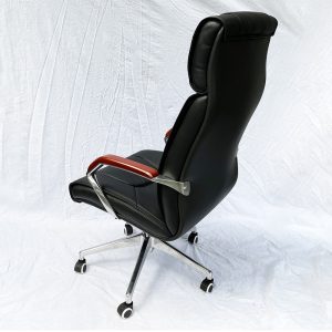 Ghế lãnh đạo nệm bọc da tay viền gỗ sang trọng MF858