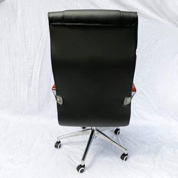 Ghế lãnh đạo nệm bọc da tay viền gỗ sang trọng MF858