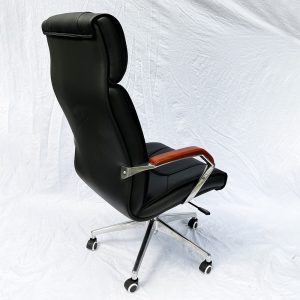 Ghế lãnh đạo nệm bọc da tay viền gỗ sang trọng MF858