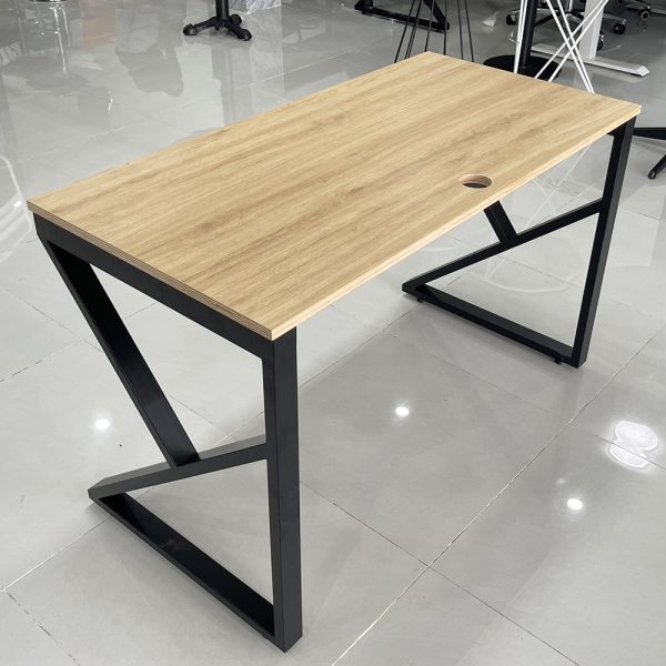 Bàn làm việc 120x60cm gỗ Plywood melamin vân sồi chân sắt hệ Kconcept HBKC028