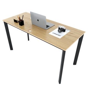 Bàn làm việc 140x60cm gỗ Plywood phủ melamin chân sắt Oval HBOV034