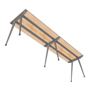 Chân sắt lắp ráp cho bàn cụm 2 240x120cm hệ CONE HCCO026