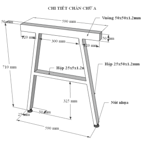 Bàn cụm 2 240x60cm gỗ Plywood phủ melamin chân sắt Aconcept HBAC040