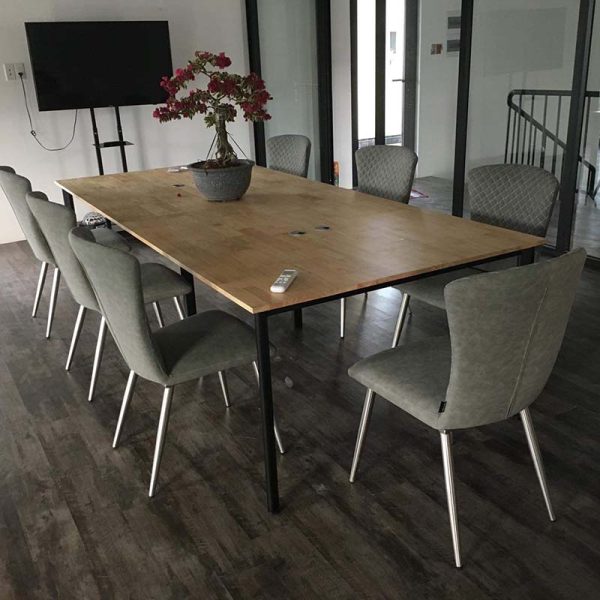 Bàn cụm 4 240x120 hệ Oval Concept lắp ráp