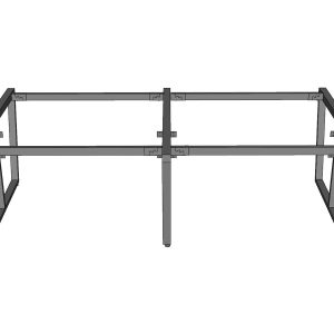 Chân sắt lắp ráp 240x120cm cho bàn cụm 4 có pas gắn yếm che HCTC026
