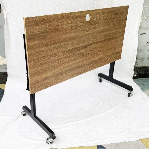 Bàn làm việc gấp gọn chân có bánh xe gỗ Plywood phủ melamin SPD68171