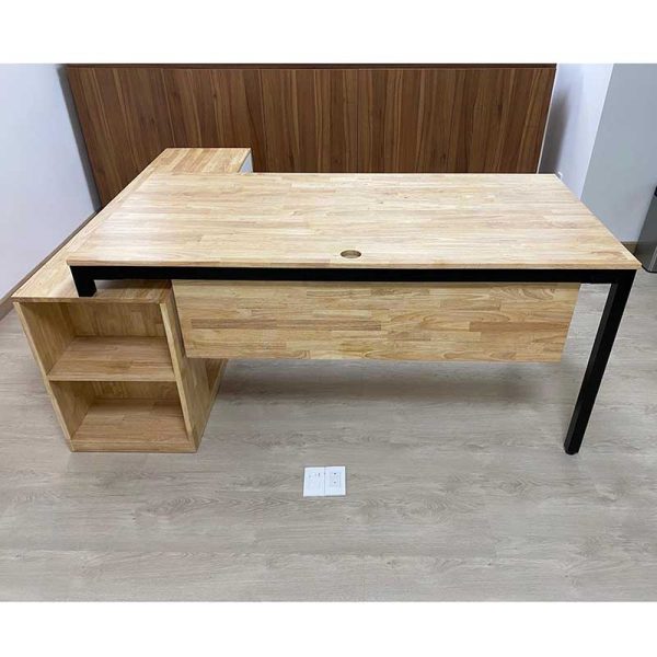 Bàn giám đốc 180x160cm chân bàn kết hợp tủ hệ Uconcept HBUC033