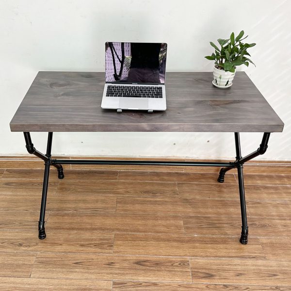 Bàn làm việc gỗ Thông chân ống nước chữ X - HBON009