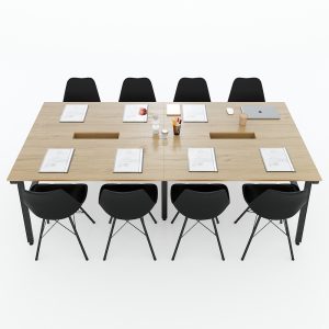 Bàn họp 240x120cm gỗ Plywood phủ melamin chân sắt Aconcept HBAC049