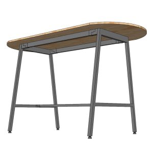 Bàn họp đứng 180x90x105cm gỗ cao su chân chữ A hệ Slean HBSL036