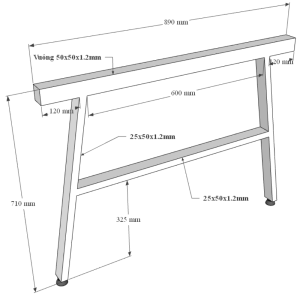 Bàn họp 180x90cm gỗ Plywood phủ melamin chân sắt Aconcept HBAC047