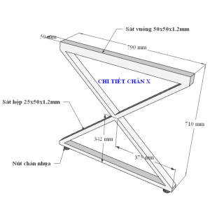 Bàn họp 160x80cm gỗ Plywood phủ melamin chân Xconcept HBXC044