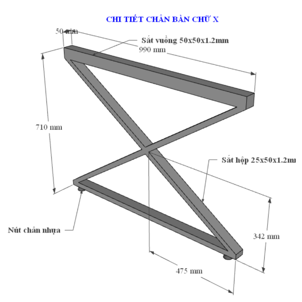 Bàn họp 200x100cm gỗ Plywood phủ melamin chân sắt Xconcept HBXC045