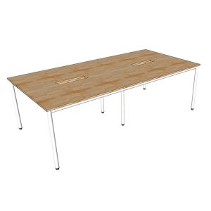 Bàn họp 2m4 gỗ tự nhiên hệ OMA HBOM009