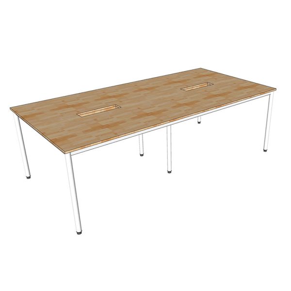 Bàn họp 2m4 gỗ tự nhiên hệ OMA HBOM009