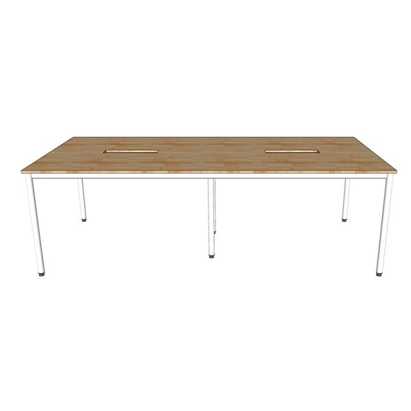 Bàn họp 2m4 gỗ tự nhiên hệ OMA HBOM009