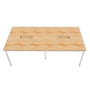 Bàn họp 2m4 gỗ tự nhiên hệ OMA HBOM009