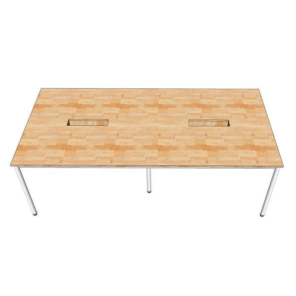Bàn họp 2m4 gỗ tự nhiên hệ OMA HBOM009