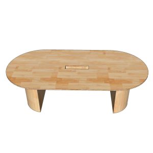 Bàn họp hình Oval 240x120cm gỗ cao su BH68011