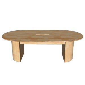 Bàn họp hình Oval 240x120cm gỗ cao su BH68011