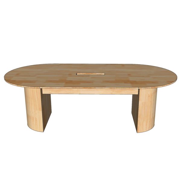 Bàn họp hình Oval 240x120cm gỗ cao su BH68011