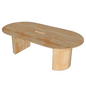 Bàn họp hình Oval 240x120cm gỗ cao su BH68011