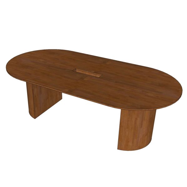 Bàn họp hình Oval 240x120cm gỗ cao su BH68011