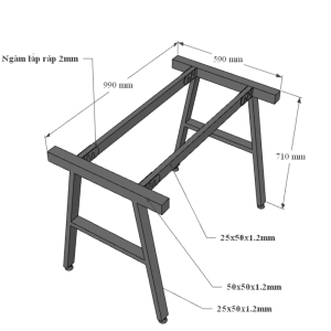 Bàn làm việc 100x60 Trapeze Concept
