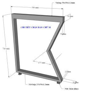 HBMC001 - Bàn làm việc 100x60 AConcept chân sắt lắp ráp