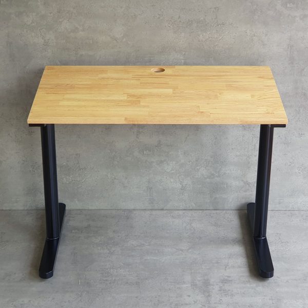 Bàn làm việc 100x60cm gỗ cao su chân sắt lắp ráp hệ TIO HBTO001