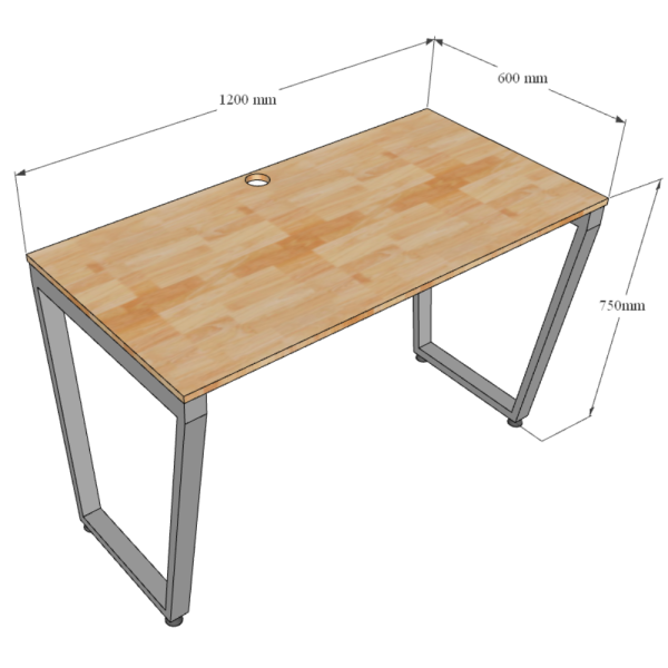 Bàn làm việc 600x1200 Trapeze Concept