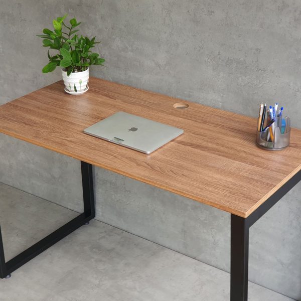 Bàn làm việc 120x60cm gỗ Plywood melamin màu bê tông hệ Rectang HBRT043