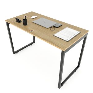 Bàn làm việc 120x60cm gỗ Plywood phủ melamin chân hệ Slean HBSL004