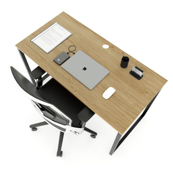 Bàn làm việc 120x60cm gỗ Plywood phủ melamin chân hệ Slean HBSL004