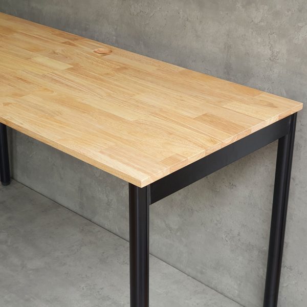 Bàn làm việc 140x60cm hệ OMA II gỗ cao su lắp ráp ngàm HBOM203