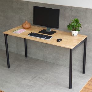 Bàn làm việc 140x60cm hệ OMA II gỗ cao su lắp ráp ngàm HBOM203