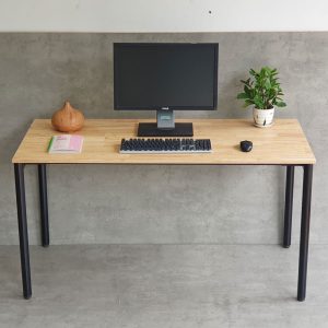 Bàn làm việc 140x60cm hệ OMA II gỗ cao su lắp ráp ngàm HBOM203