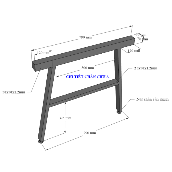 Bàn làm việc 140x80 AConcept chân sắt lắp ráp - HBAC007