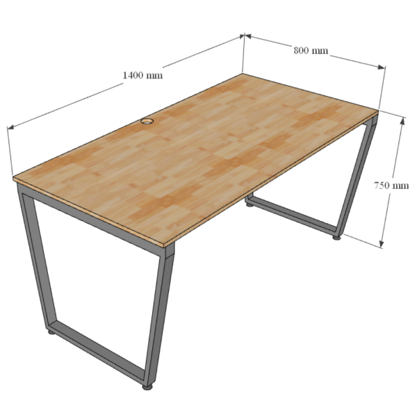 HBTC006 - Bàn làm việc 80x140 Trapeze Concept