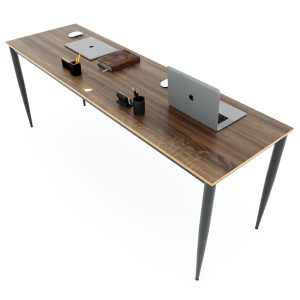 Bàn làm việc 200x60cm gỗ Plywood phủ melamin chân hệ Cone II HBCN010