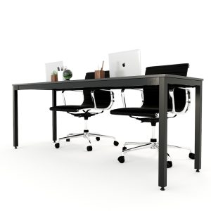 Bàn làm việc 200x60cm gỗ cao su chân sắt hệ Uconcept HBUC036