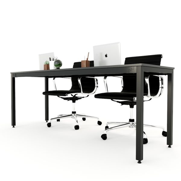 Bàn làm việc 200x60cm gỗ cao su chân sắt hệ Uconcept HBUC036