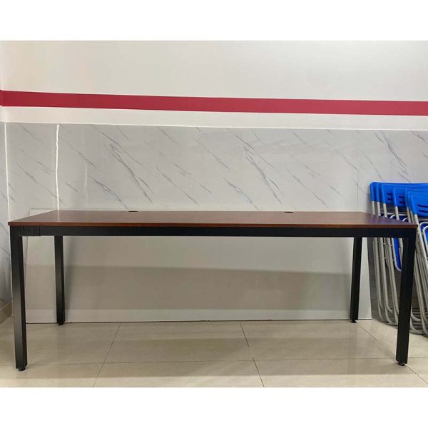 Bàn làm việc 200x60cm gỗ cao su chân sắt hệ Uconcept HBUC036