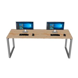Bàn làm việc 200x70cm gỗ cao su chân sắt hệ Rectang HBRT090