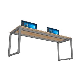 Bàn làm việc 200x70cm gỗ cao su chân sắt hệ Rectang HBRT090