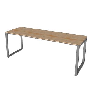Bàn làm việc 200x70cm gỗ cao su chân sắt hệ Rectang HBRT090