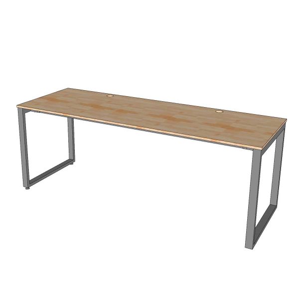 Bàn làm việc 200x70cm gỗ cao su chân sắt hệ Rectang HBRT090
