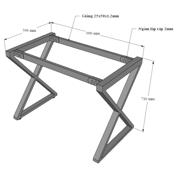 Bàn làm việc 600x1000 XConcept