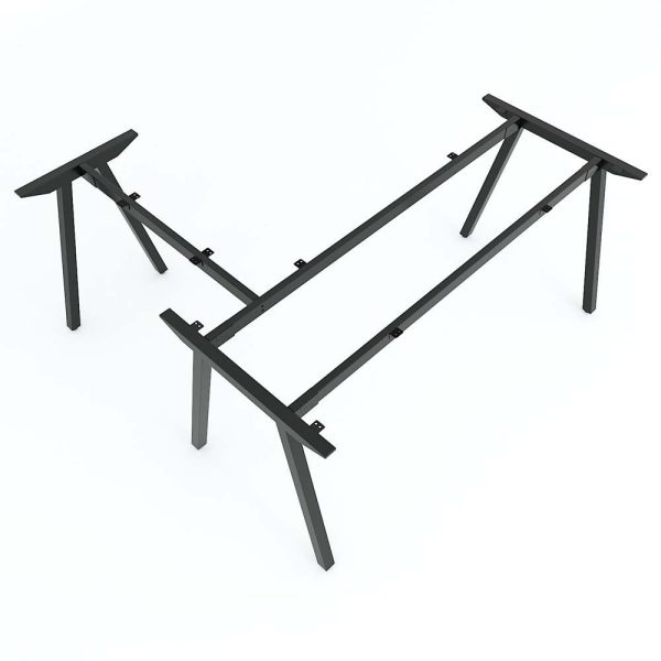 Chân bàn sắt chữ L 160x150cm hệ PLY lắp ráp HCPL018
