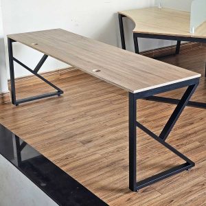 Bàn cụm 2 người 200x60cm gỗ plywood chân sắt KConcept HBKC047